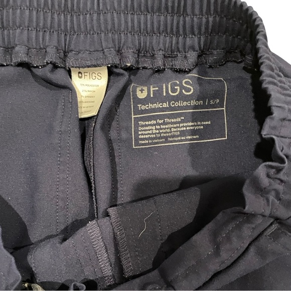 Figs Technical Collection Women's Yola Scrub Pants Size Small Navy Straight Leg - Picture 3 of 6